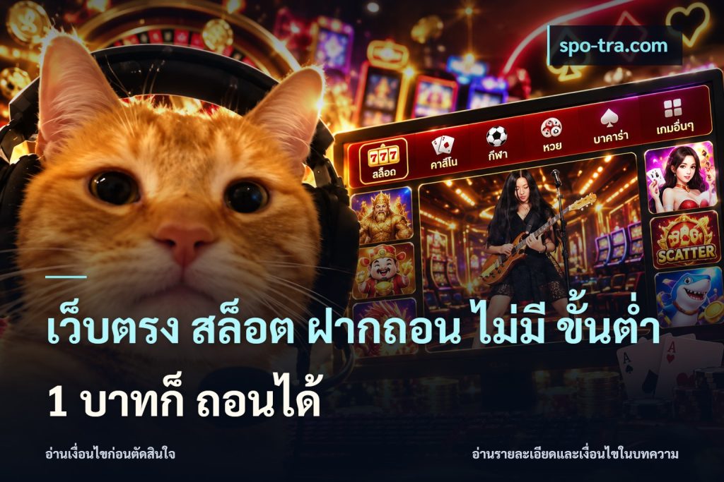 เว็บตรง สล็อต ฝากถอน ไม่มี ขั้นต่ำ 1 บาทก็ ถอนได้