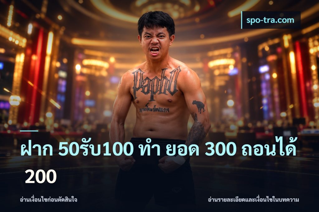 ฝาก 50รับ100 ทํา ยอด 300 ถอนได้ 200