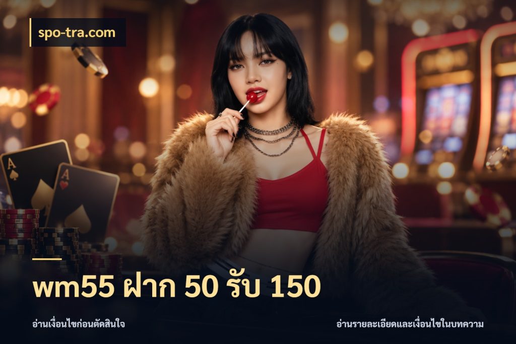 wm55 ฝาก 50 รับ 150 โปรยอดรับที่สายเกมสนใจ ในมุม spo-tra.com