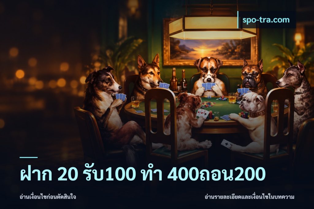 ฝาก 20 รับ100 ทํา 400ถอน200