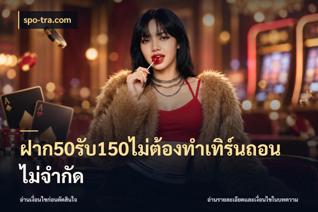 ฝาก50รับ150ไม่ต้องทําเทิร์นถอนไม่จํากัด จับคู่โบนัสกับสไตล์เกมที่ชอบ ในมุม spo-tra.com