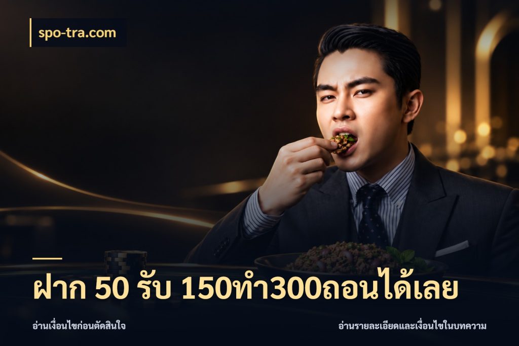 ฝาก 50 รับ 150ทำ300ถอนได้เลย รูปแบบโบนัสกับสิทธิ์ของสายเกม สไตล์ spo-tra.com