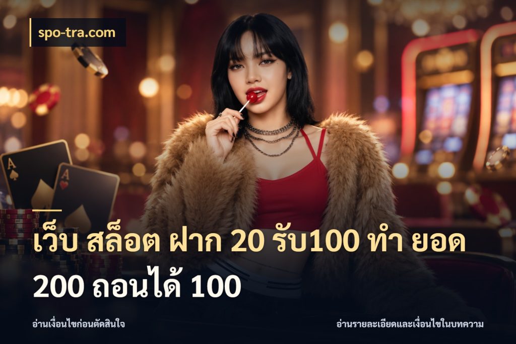 เว็บ สล็อต ฝาก 20 รับ100 ทํา ยอด 200 ถอนได้ 100 จับประเด็นยอดรับก่อนเลือกความสนุก สไตล์ spo-tra.com