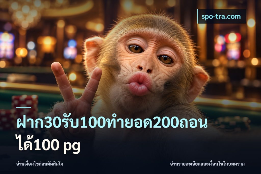 ฝาก30รับ100ทํายอด200ถอนได้100 pg