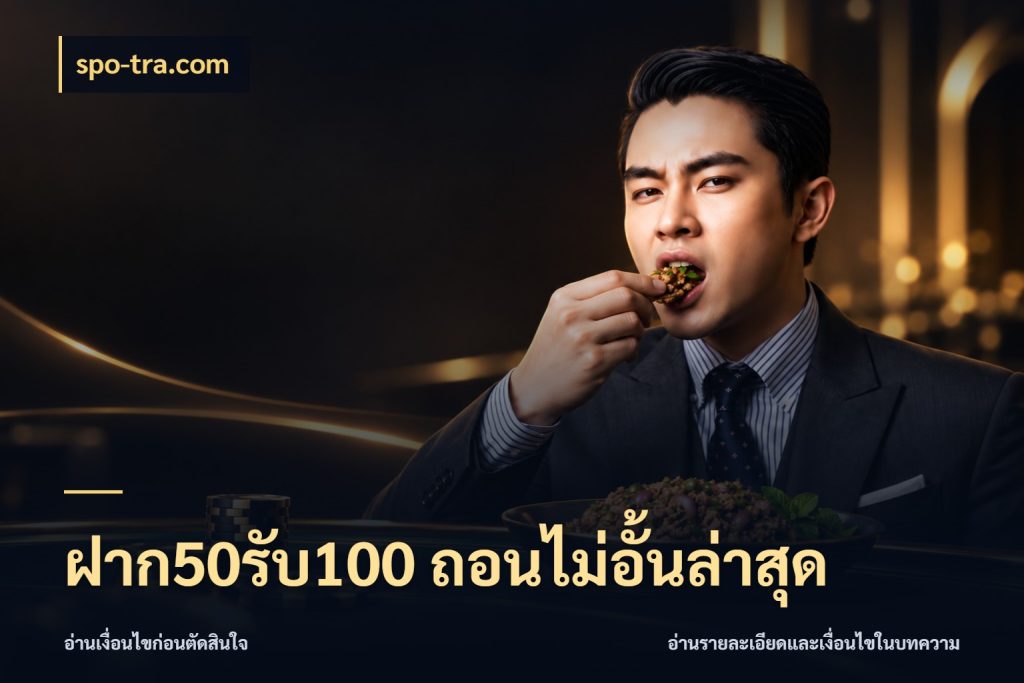 ฝาก50รับ100 ถอนไม่อั้นล่าสุด ยอดฝากและยอดรับในมุมของคนชอบลุ้น กับ spo-tra.com