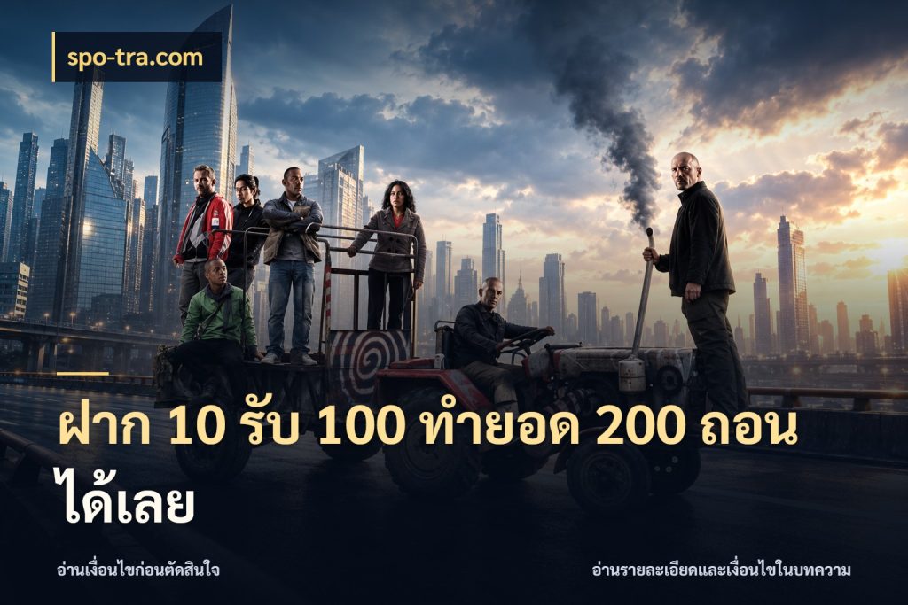 ฝาก 10 รับ 100 ทํายอด 200 ถอนได้เลย สีสันของโปรฝากและยอดรับ สไตล์ spo-tra.com