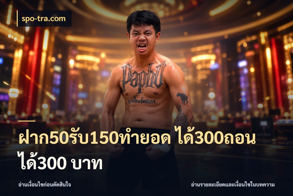 ฝาก50รับ150ทํายอด ได้300ถอนได้300 บาท เปิดมุมโปรให้เข้ากับเกมแนวโปรด สไตล์ spo-tra.com