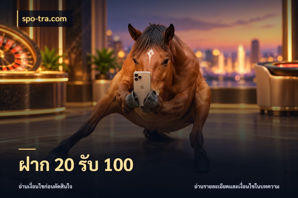 ฝาก 20 รับ 100 สีสันของโปรฝากและยอดรับ กับ spo-tra.com