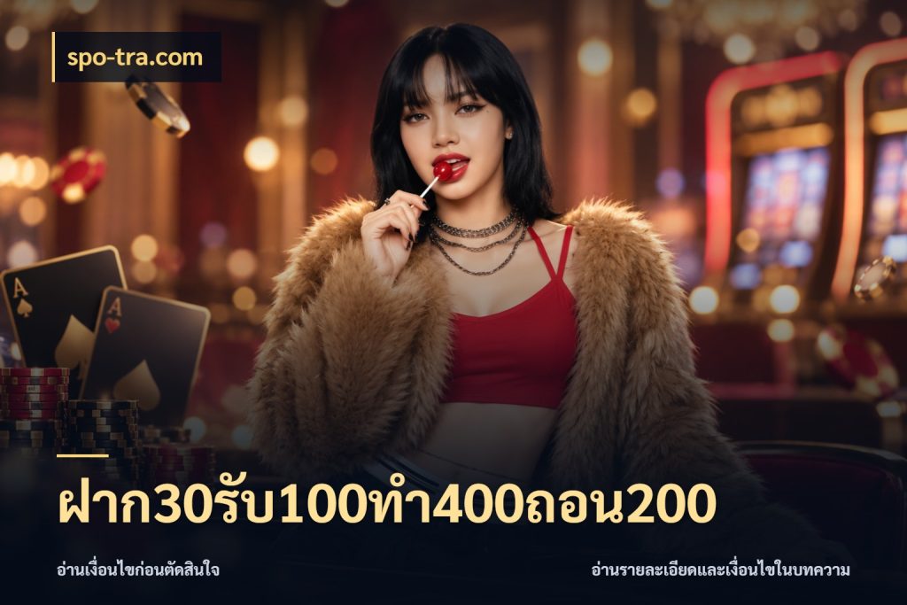 ฝาก30รับ100ทํา400ถอน200 จับประเด็นยอดรับก่อนเลือกความสนุก ในมุม spo-tra.com