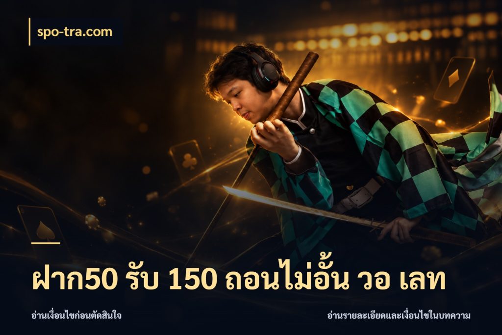 ฝาก50 รับ 150 ถอนไม่อั้น วอ เลท จับประเด็นยอดรับก่อนเลือกความสนุก กับ spo-tra.com
