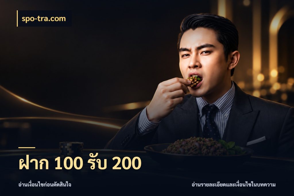 ฝาก 100 รับ 200 จับประเด็นยอดรับก่อนเลือกความสนุก สไตล์ spo-tra.com