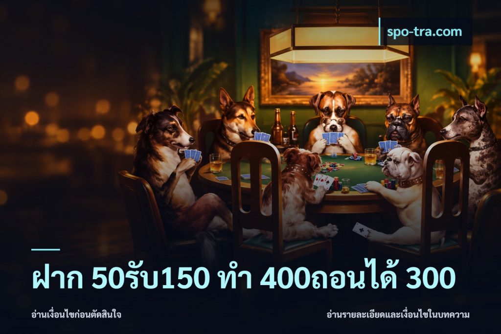 ฝาก 50รับ150 ทํา 400ถอนได้ 300
