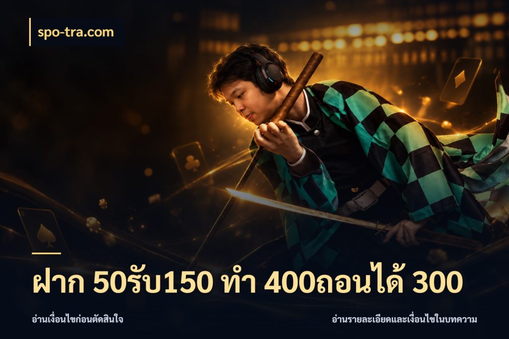ฝาก 50รับ150 ทํา 400ถอนได้ 300 spo-tra.com สายโบนัสเลือกจังหวะสนุกได้อย่างไร