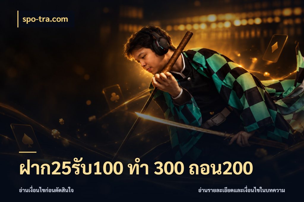 ฝาก25รับ100 ทํา 300 ถอน200 ยอดฝากและยอดรับในมุมของคนชอบลุ้น กับ spo-tra.com