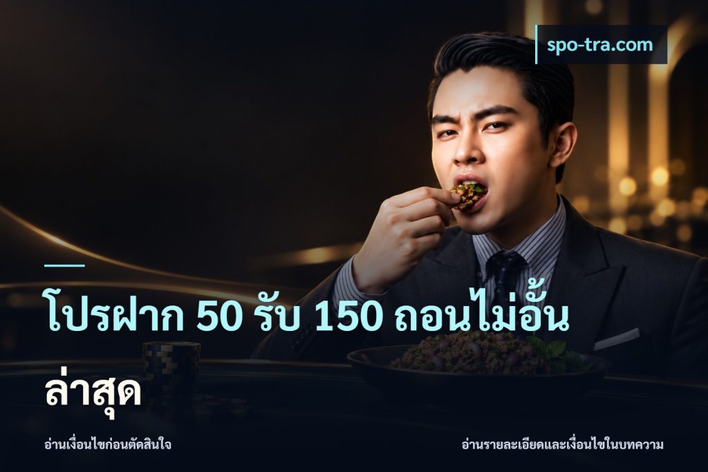 โปรฝาก 50 รับ 150 ถอนไม่อั้นล่าสุด