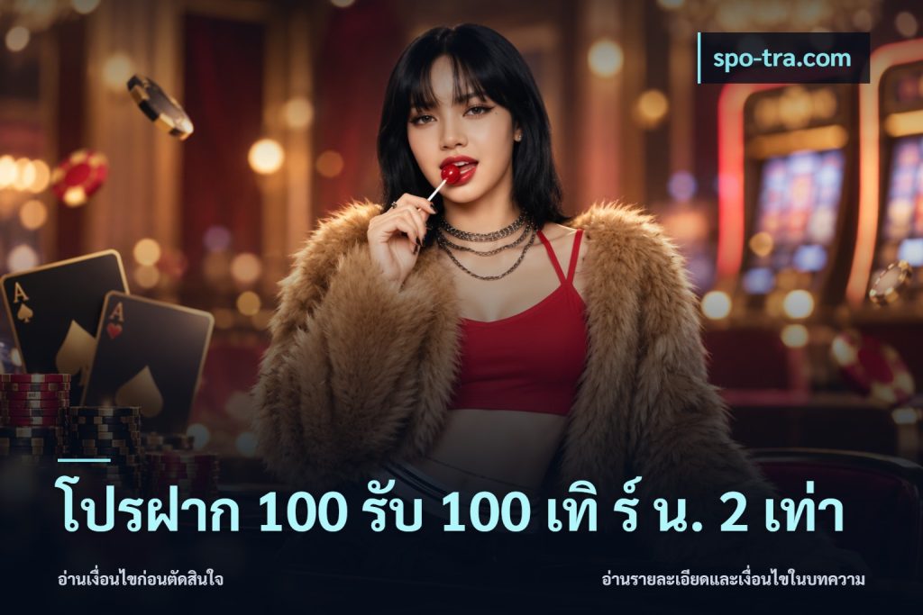 โปรฝาก 100 รับ 100 เทิ ร์ น. 2 เท่า