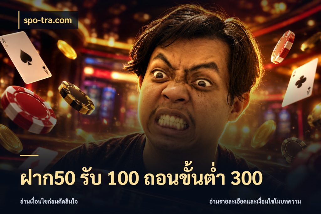 ฝาก50 รับ 100 ถอนขั้นต่ํา 300 สายโบนัสเลือกจังหวะสนุกได้อย่างไร สไตล์ spo-tra.com
