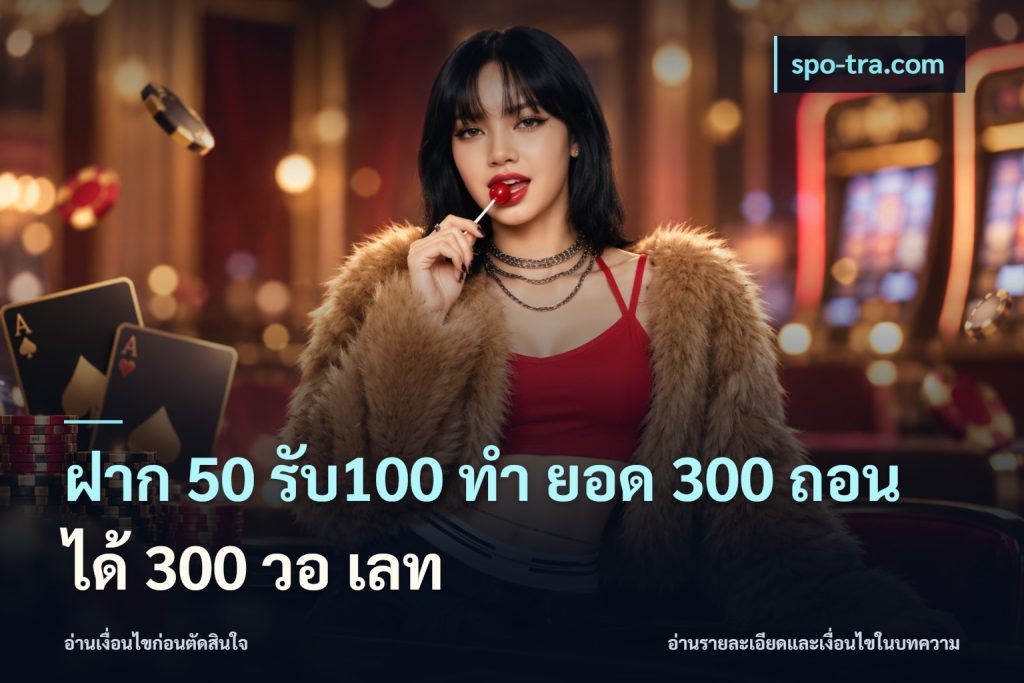 ฝาก 50 รับ100 ทํา ยอด 300 ถอนได้ 300 วอ เลท