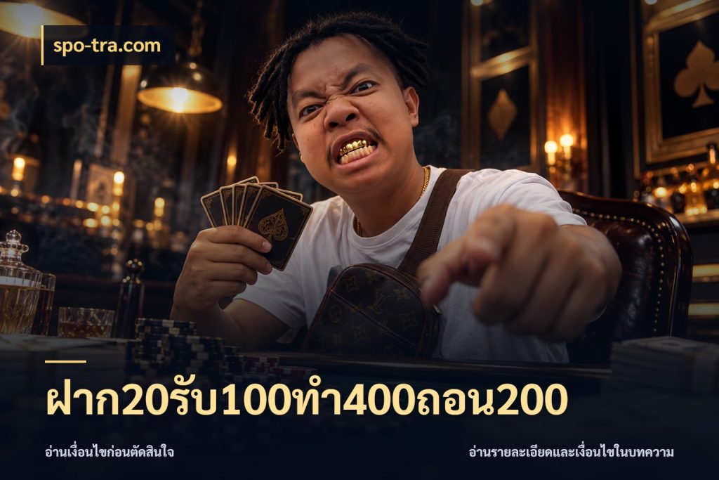 ฝาก20รับ100ทํา400ถอน200 เครดิตกับรูปแบบโปรที่ตรงใจ กับ spo-tra.com