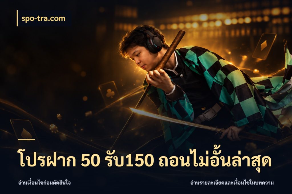 โปรฝาก 50 รับ150 ถอนไม่อั้นล่าสุด spo-tra.com จุดเด่นของเครดิตที่คนชอบเกมอยากรู้