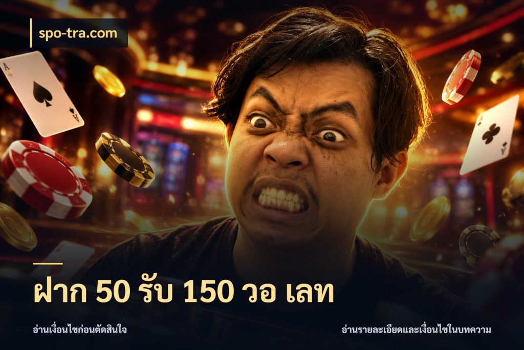 ฝาก 50 รับ 150 วอ เลท รูปแบบโบนัสกับสิทธิ์ของสายเกม กับ spo-tra.com