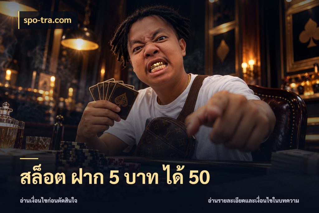 สล็อต ฝาก 5 บาท ได้ 50 โปรยอดรับที่สายเกมสนใจ กับ spo-tra.com