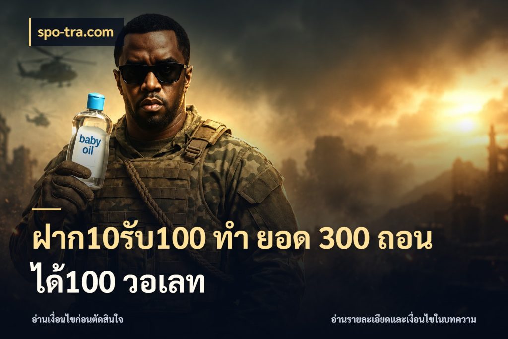 ฝาก10รับ100 ทํา ยอด 300 ถอนได้100 วอเลท spo-tra.com โปรกับเกมที่ชอบเลือกให้ตรงสไตล์