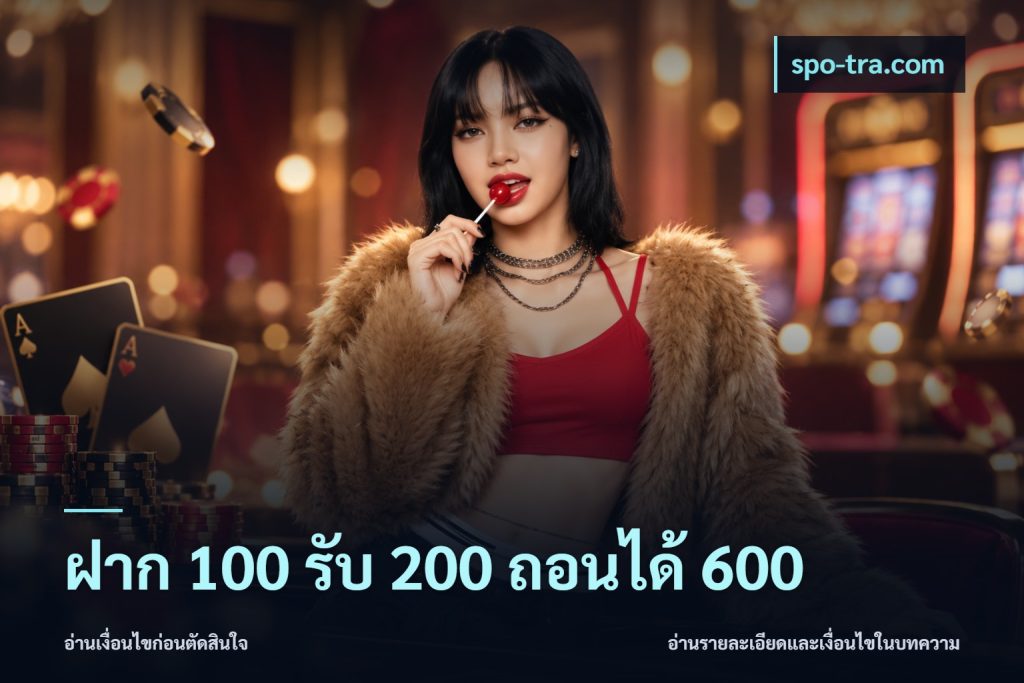 ฝาก 100 รับ 200 ถอนได้ 600