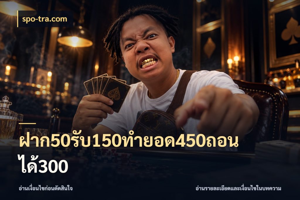 ฝาก50รับ150ทำยอด450ถอนได้300 โปรยอดรับที่สายเกมสนใจ สไตล์ spo-tra.com