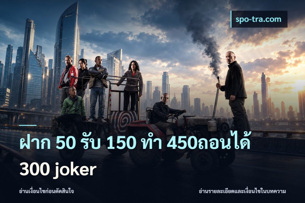 ฝาก 50 รับ 150 ทํา 450ถอนได้ 300 joker