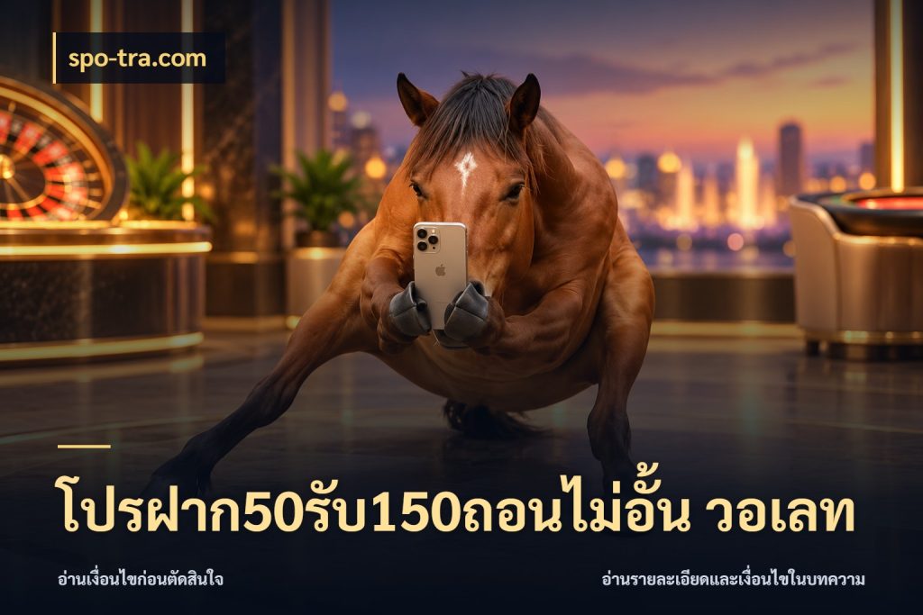 โปรฝาก50รับ150ถอนไม่อั้น วอเลท เครดิตกับรูปแบบโปรที่ตรงใจ กับ spo-tra.com