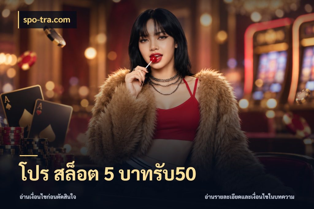 โปร สล็อต 5 บาทรับ50 จุดเด่นของเครดิตที่คนชอบเกมอยากรู้ ในมุม spo-tra.com