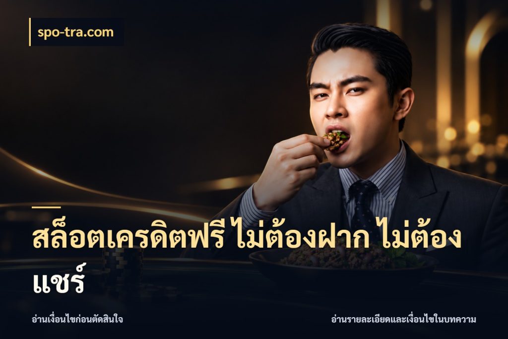สล็อตเครดิตฟรี ไม่ต้องฝาก ไม่ต้องแชร์ จากชื่อเครดิตฟรีสู่ความสนุกที่เข้าใจได้ กับ spo-tra.com