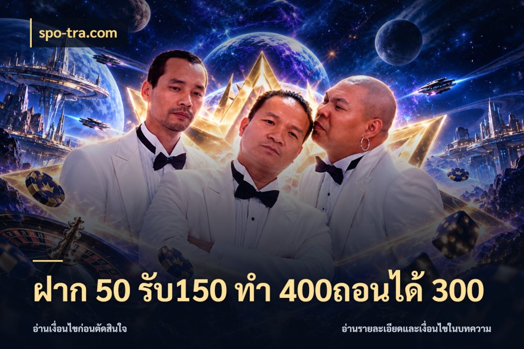 ฝาก 50 รับ150 ทํา 400ถอนได้ 300 spo-tra.com เปิดมุมโปรให้เข้ากับเกมแนวโปรด
